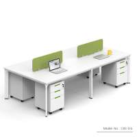 Modern office furniture 4 person office workstation with matel table frame